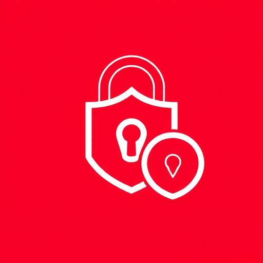 Cybersecurity icon showing a lock and shield protecting data